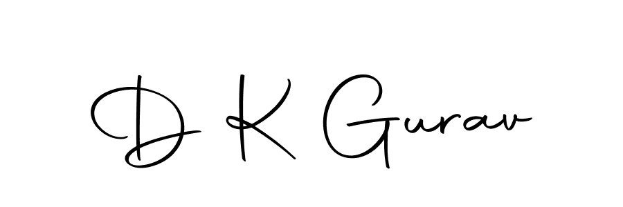 How to make D K Gurav name signature. Use Autography-DOLnW style for creating short signs online. This is the latest handwritten sign. D K Gurav signature style 10 images and pictures png
