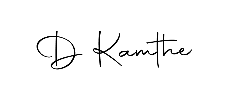 You can use this online signature creator to create a handwritten signature for the name D Kamthe. This is the best online autograph maker. D Kamthe signature style 10 images and pictures png