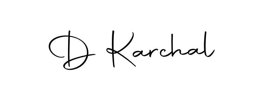 Create a beautiful signature design for name D Karchal. With this signature (Autography-DOLnW) fonts, you can make a handwritten signature for free. D Karchal signature style 10 images and pictures png