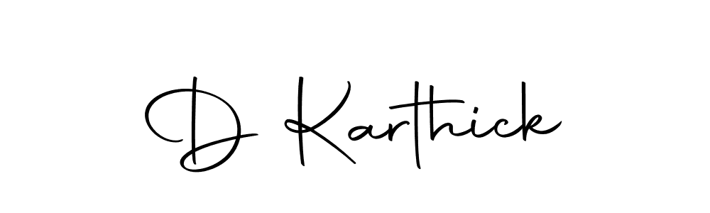 You should practise on your own different ways (Autography-DOLnW) to write your name (D Karthick) in signature. don't let someone else do it for you. D Karthick signature style 10 images and pictures png