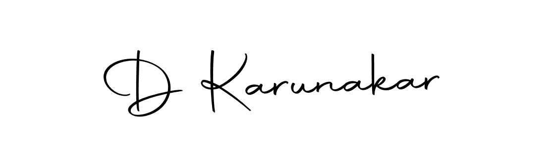 Create a beautiful signature design for name D Karunakar. With this signature (Autography-DOLnW) fonts, you can make a handwritten signature for free. D Karunakar signature style 10 images and pictures png