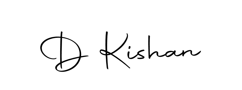 Use a signature maker to create a handwritten signature online. With this signature software, you can design (Autography-DOLnW) your own signature for name D Kishan. D Kishan signature style 10 images and pictures png