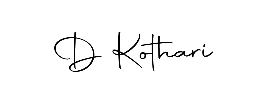 Use a signature maker to create a handwritten signature online. With this signature software, you can design (Autography-DOLnW) your own signature for name D Kothari. D Kothari signature style 10 images and pictures png