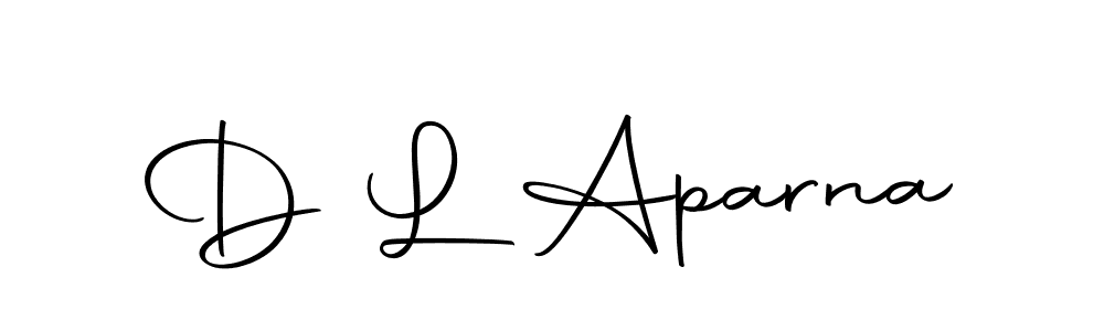 Create a beautiful signature design for name D L Aparna. With this signature (Autography-DOLnW) fonts, you can make a handwritten signature for free. D L Aparna signature style 10 images and pictures png