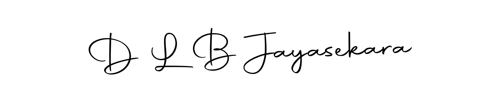 Design your own signature with our free online signature maker. With this signature software, you can create a handwritten (Autography-DOLnW) signature for name D L B Jayasekara. D L B Jayasekara signature style 10 images and pictures png