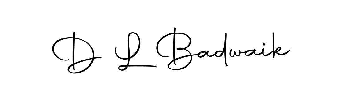 You can use this online signature creator to create a handwritten signature for the name D L Badwaik. This is the best online autograph maker. D L Badwaik signature style 10 images and pictures png