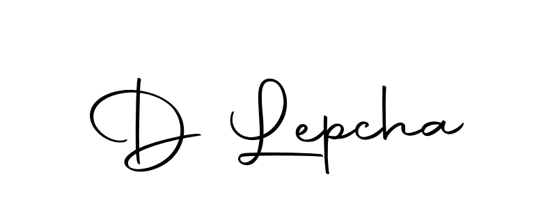 Make a beautiful signature design for name D Lepcha. With this signature (Autography-DOLnW) style, you can create a handwritten signature for free. D Lepcha signature style 10 images and pictures png