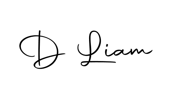 Use a signature maker to create a handwritten signature online. With this signature software, you can design (Autography-DOLnW) your own signature for name D Liam. D Liam signature style 10 images and pictures png