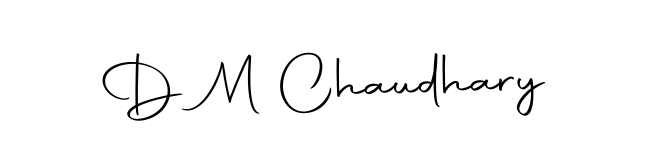 How to make D M Chaudhary name signature. Use Autography-DOLnW style for creating short signs online. This is the latest handwritten sign. D M Chaudhary signature style 10 images and pictures png