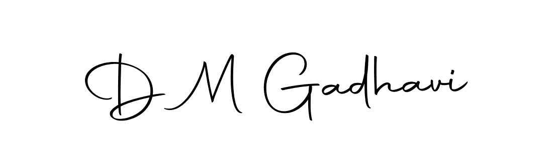 Make a beautiful signature design for name D M Gadhavi. With this signature (Autography-DOLnW) style, you can create a handwritten signature for free. D M Gadhavi signature style 10 images and pictures png