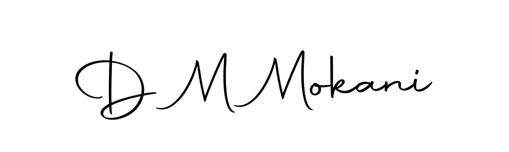 The best way (Autography-DOLnW) to make a short signature is to pick only two or three words in your name. The name D M Mokani include a total of six letters. For converting this name. D M Mokani signature style 10 images and pictures png