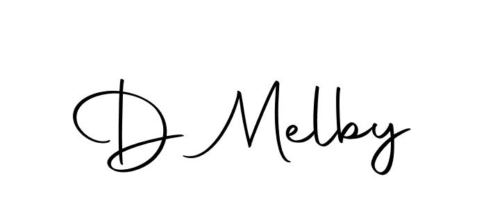 Make a beautiful signature design for name D Melby. With this signature (Autography-DOLnW) style, you can create a handwritten signature for free. D Melby signature style 10 images and pictures png