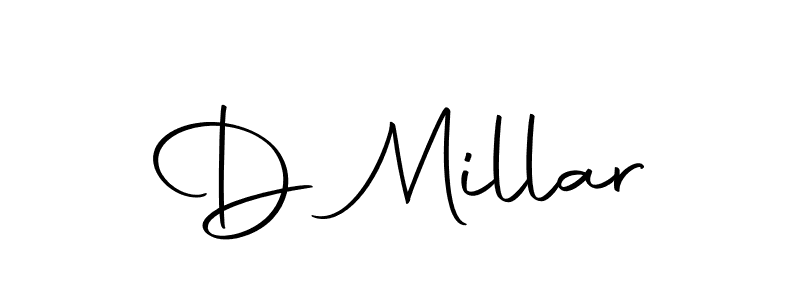 You should practise on your own different ways (Autography-DOLnW) to write your name (D Millar) in signature. don't let someone else do it for you. D Millar signature style 10 images and pictures png