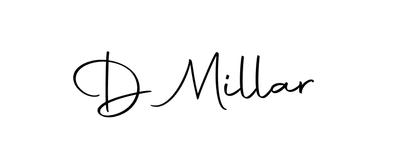 You should practise on your own different ways (Autography-DOLnW) to write your name (D Millar) in signature. don't let someone else do it for you. D Millar signature style 10 images and pictures png