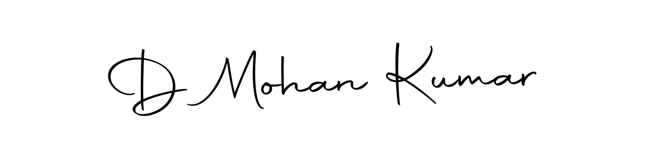 Use a signature maker to create a handwritten signature online. With this signature software, you can design (Autography-DOLnW) your own signature for name D Mohan Kumar. D Mohan Kumar signature style 10 images and pictures png
