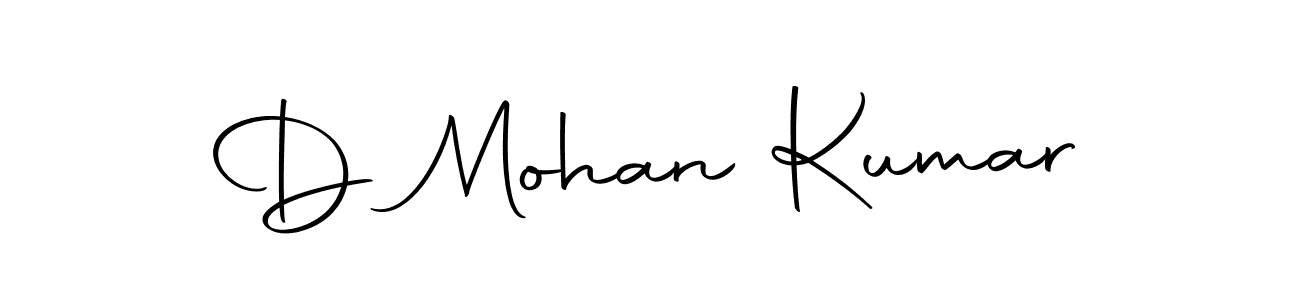 Use a signature maker to create a handwritten signature online. With this signature software, you can design (Autography-DOLnW) your own signature for name D Mohan Kumar. D Mohan Kumar signature style 10 images and pictures png