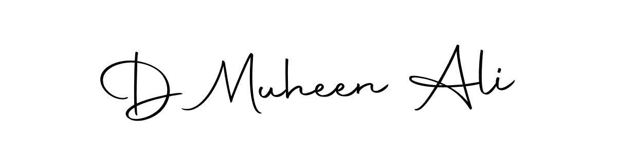 Create a beautiful signature design for name D Muheen Ali. With this signature (Autography-DOLnW) fonts, you can make a handwritten signature for free. D Muheen Ali signature style 10 images and pictures png