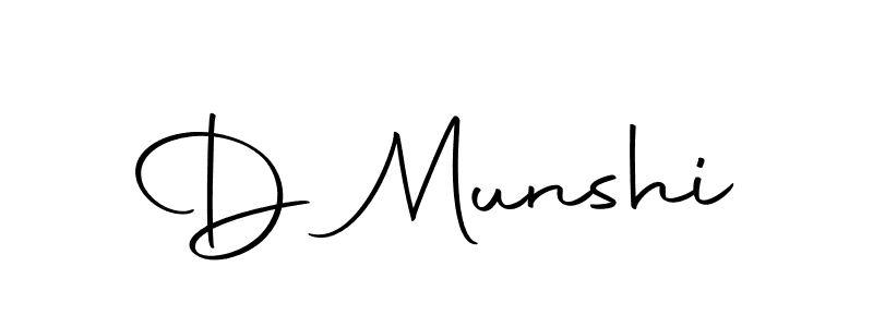 The best way (Autography-DOLnW) to make a short signature is to pick only two or three words in your name. The name D Munshi include a total of six letters. For converting this name. D Munshi signature style 10 images and pictures png