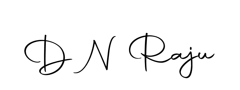 How to make D N Raju name signature. Use Autography-DOLnW style for creating short signs online. This is the latest handwritten sign. D N Raju signature style 10 images and pictures png