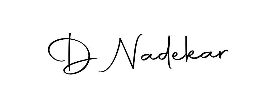The best way (Autography-DOLnW) to make a short signature is to pick only two or three words in your name. The name D Nadekar include a total of six letters. For converting this name. D Nadekar signature style 10 images and pictures png