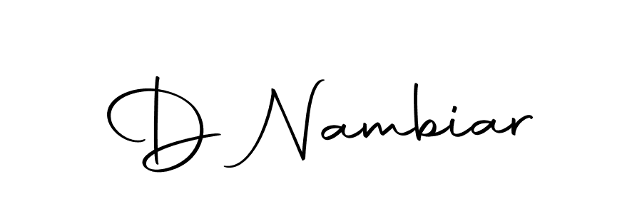 D Nambiar stylish signature style. Best Handwritten Sign (Autography-DOLnW) for my name. Handwritten Signature Collection Ideas for my name D Nambiar. D Nambiar signature style 10 images and pictures png