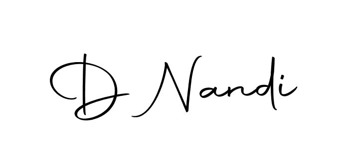 Create a beautiful signature design for name D Nandi. With this signature (Autography-DOLnW) fonts, you can make a handwritten signature for free. D Nandi signature style 10 images and pictures png