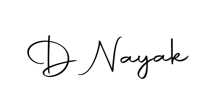 Create a beautiful signature design for name D Nayak. With this signature (Autography-DOLnW) fonts, you can make a handwritten signature for free. D Nayak signature style 10 images and pictures png