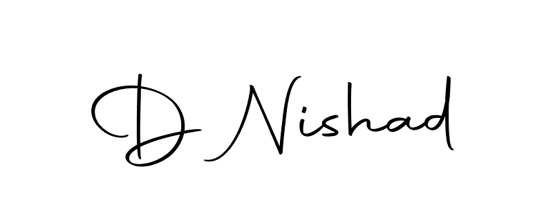 How to make D Nishad name signature. Use Autography-DOLnW style for creating short signs online. This is the latest handwritten sign. D Nishad signature style 10 images and pictures png