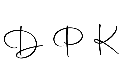 How to make D P K signature? Autography-DOLnW is a professional autograph style. Create handwritten signature for D P K name. D P K signature style 10 images and pictures png