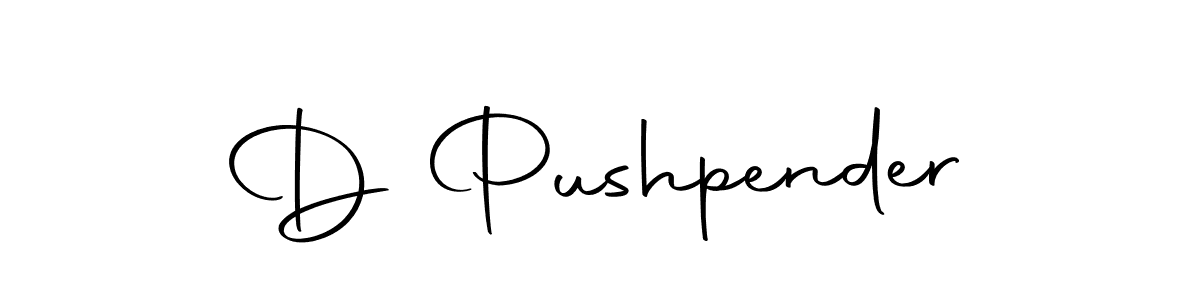 Also we have D Pushpender name is the best signature style. Create professional handwritten signature collection using Autography-DOLnW autograph style. D Pushpender signature style 10 images and pictures png