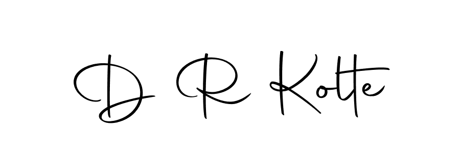 Use a signature maker to create a handwritten signature online. With this signature software, you can design (Autography-DOLnW) your own signature for name D R Kolte. D R Kolte signature style 10 images and pictures png