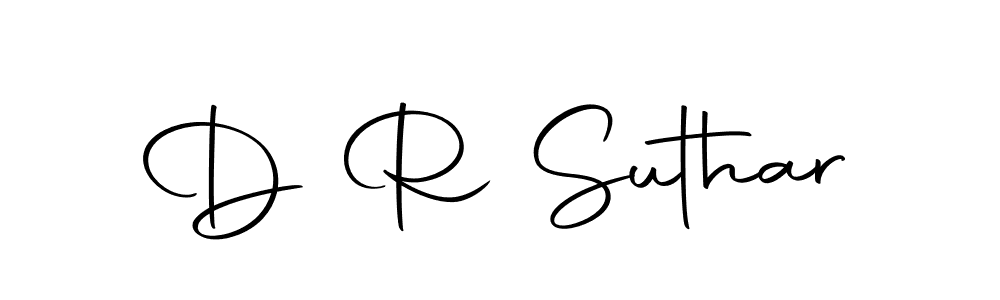 How to make D R Suthar name signature. Use Autography-DOLnW style for creating short signs online. This is the latest handwritten sign. D R Suthar signature style 10 images and pictures png