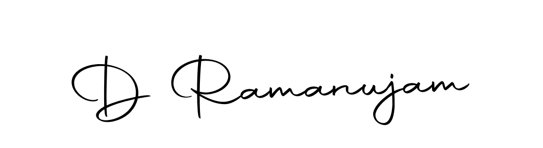 Design your own signature with our free online signature maker. With this signature software, you can create a handwritten (Autography-DOLnW) signature for name D Ramanujam. D Ramanujam signature style 10 images and pictures png