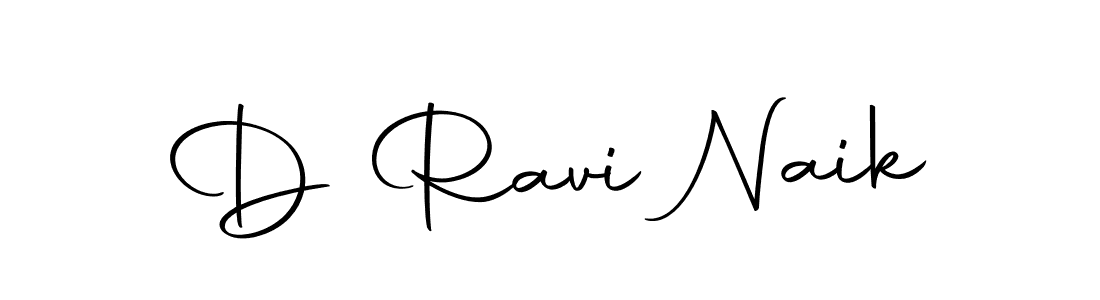 Create a beautiful signature design for name D Ravi Naik. With this signature (Autography-DOLnW) fonts, you can make a handwritten signature for free. D Ravi Naik signature style 10 images and pictures png