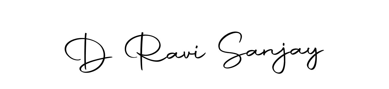 You can use this online signature creator to create a handwritten signature for the name D Ravi Sanjay. This is the best online autograph maker. D Ravi Sanjay signature style 10 images and pictures png