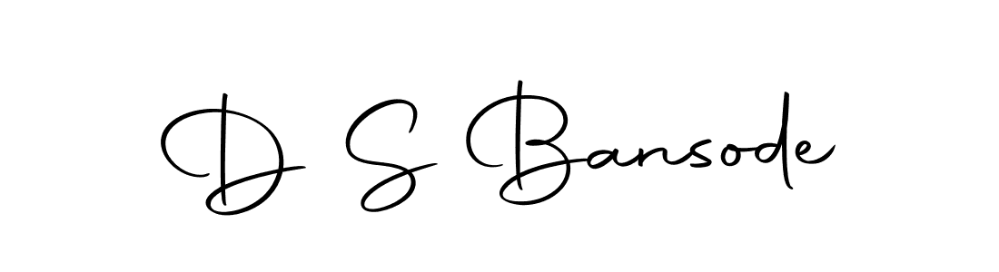 Create a beautiful signature design for name D S Bansode. With this signature (Autography-DOLnW) fonts, you can make a handwritten signature for free. D S Bansode signature style 10 images and pictures png