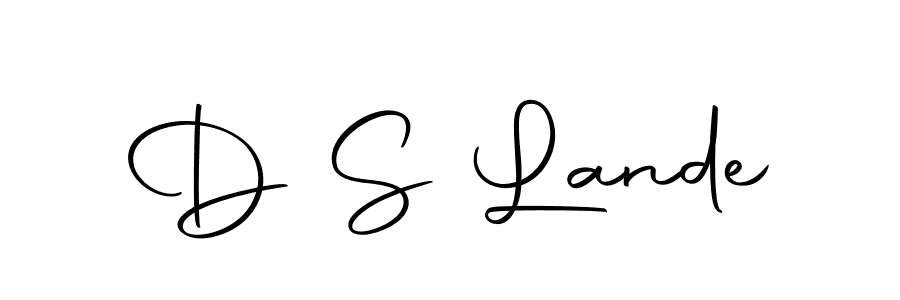 Design your own signature with our free online signature maker. With this signature software, you can create a handwritten (Autography-DOLnW) signature for name D S Lande. D S Lande signature style 10 images and pictures png