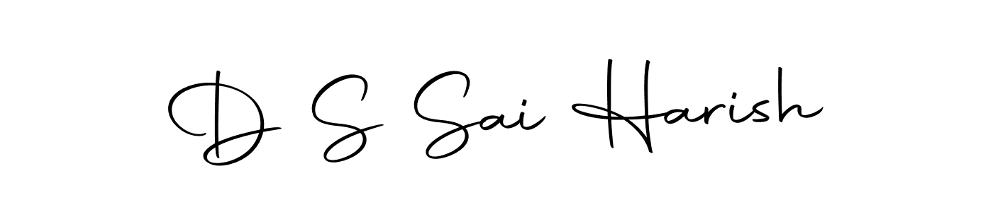 Make a beautiful signature design for name D S Sai Harish. Use this online signature maker to create a handwritten signature for free. D S Sai Harish signature style 10 images and pictures png