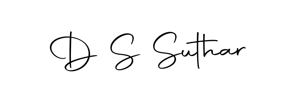 You should practise on your own different ways (Autography-DOLnW) to write your name (D S Suthar) in signature. don't let someone else do it for you. D S Suthar signature style 10 images and pictures png