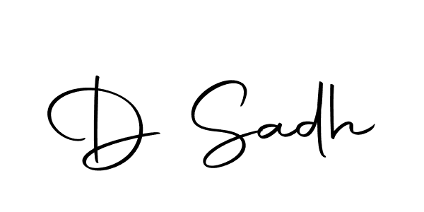 How to make D Sadh signature? Autography-DOLnW is a professional autograph style. Create handwritten signature for D Sadh name. D Sadh signature style 10 images and pictures png