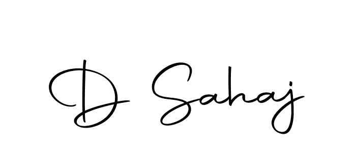 Also we have D Sahaj name is the best signature style. Create professional handwritten signature collection using Autography-DOLnW autograph style. D Sahaj signature style 10 images and pictures png