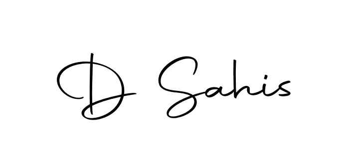 The best way (Autography-DOLnW) to make a short signature is to pick only two or three words in your name. The name D Sahis include a total of six letters. For converting this name. D Sahis signature style 10 images and pictures png