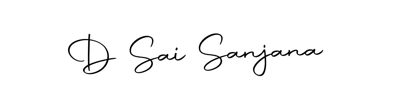 How to make D Sai Sanjana name signature. Use Autography-DOLnW style for creating short signs online. This is the latest handwritten sign. D Sai Sanjana signature style 10 images and pictures png