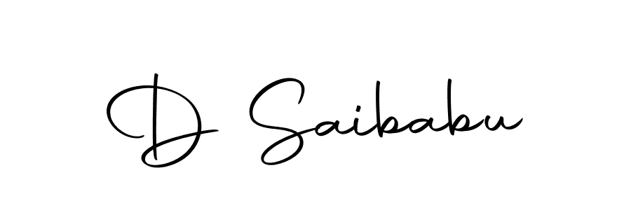 Design your own signature with our free online signature maker. With this signature software, you can create a handwritten (Autography-DOLnW) signature for name D Saibabu. D Saibabu signature style 10 images and pictures png