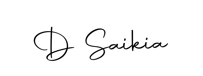 Also we have D Saikia name is the best signature style. Create professional handwritten signature collection using Autography-DOLnW autograph style. D Saikia signature style 10 images and pictures png