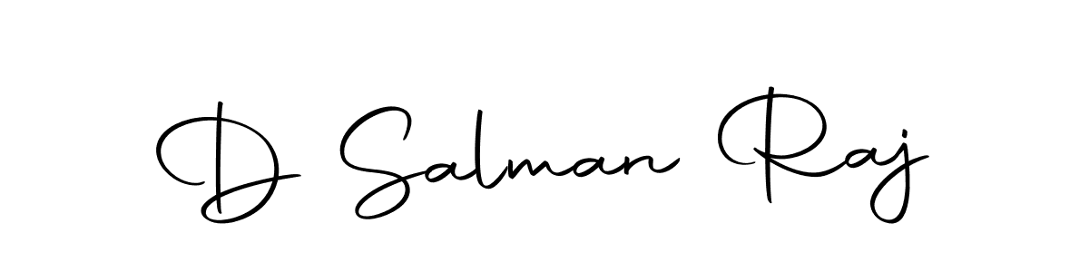 How to make D Salman Raj name signature. Use Autography-DOLnW style for creating short signs online. This is the latest handwritten sign. D Salman Raj signature style 10 images and pictures png