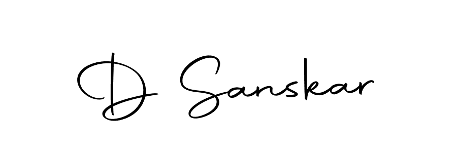 Design your own signature with our free online signature maker. With this signature software, you can create a handwritten (Autography-DOLnW) signature for name D Sanskar. D Sanskar signature style 10 images and pictures png