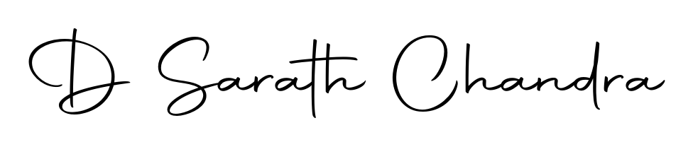 How to make D Sarath Chandra name signature. Use Autography-DOLnW style for creating short signs online. This is the latest handwritten sign. D Sarath Chandra signature style 10 images and pictures png