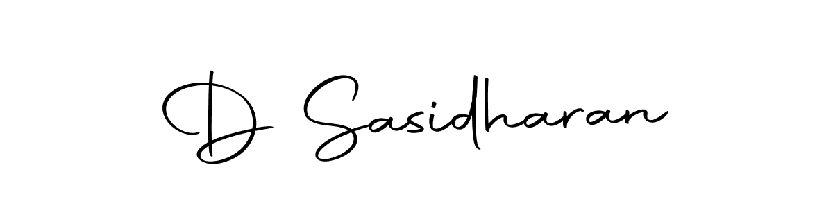 Create a beautiful signature design for name D Sasidharan. With this signature (Autography-DOLnW) fonts, you can make a handwritten signature for free. D Sasidharan signature style 10 images and pictures png