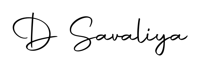 Practice writing D Savaliya with the flow of Autography-DOLnW lettering. A fantastic source of inspiration for developing your personal signature style. D Savaliya signature style 10 images and pictures png